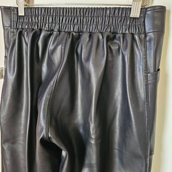NEW WITH TAGS MONO B TOO COOL VEGAN LEATHER BLACK STRAIGHT PANTS SIZE M - Picture 9 of 15
